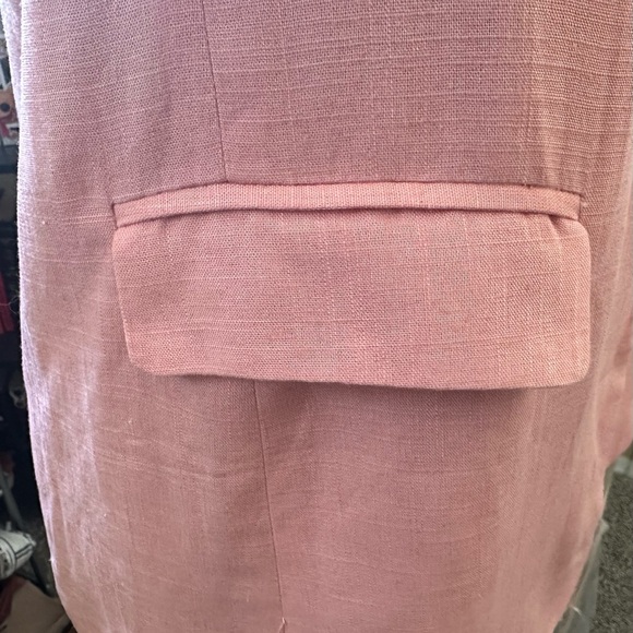 ANRABESS Pink Open Front Blazer Jacket Women’s SM Lightweight - Picture 6 of 6